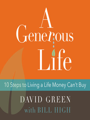 cover image of A Generous Life
